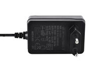 Nahaufnahme eines schwarzen Netzteils mit europäischem Stecker, geeignet für eine Lavaleuchte.