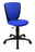 Topstar Kinder- und Jugendstuhl HIGH S´COOL Blauer Kinder- und Jugendstuhl mit ergonomischer Rückenlehne und schwarzem Drehfuß, seitliche Perspektive