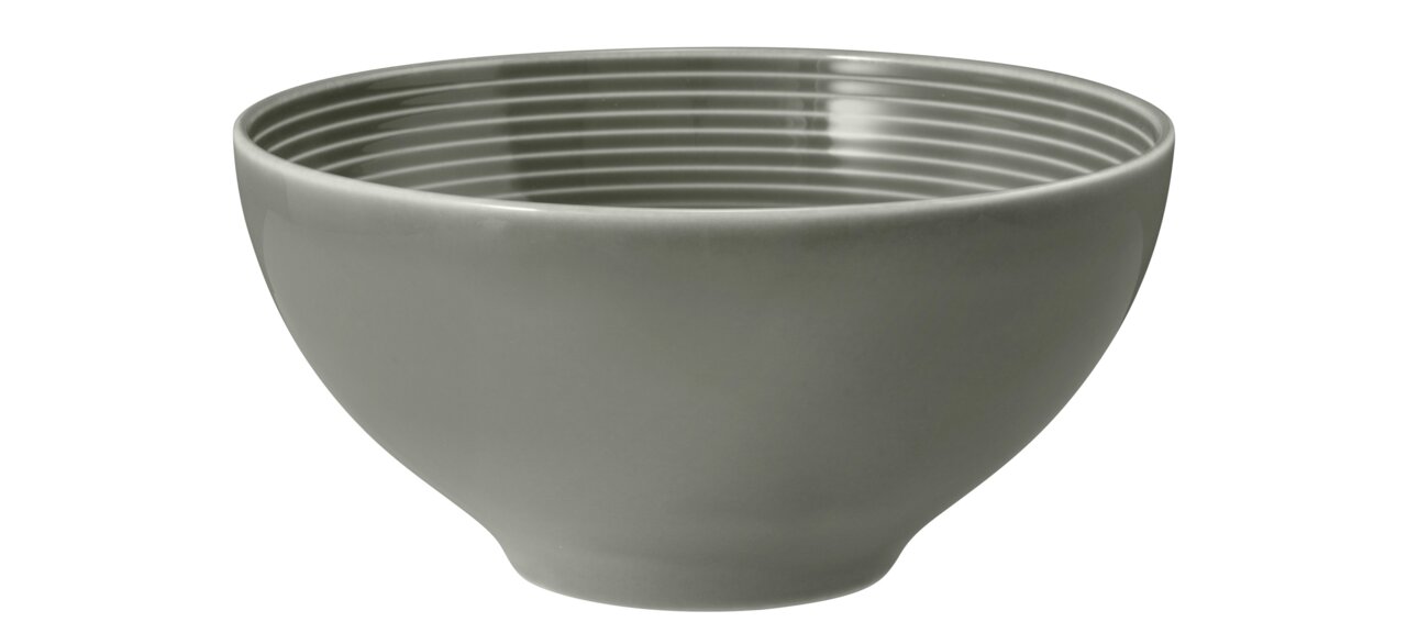 Perlgraue Schüssel von Seltmann Weiden, Modell BEAT, 15,5 cm, seitliche Perspektive