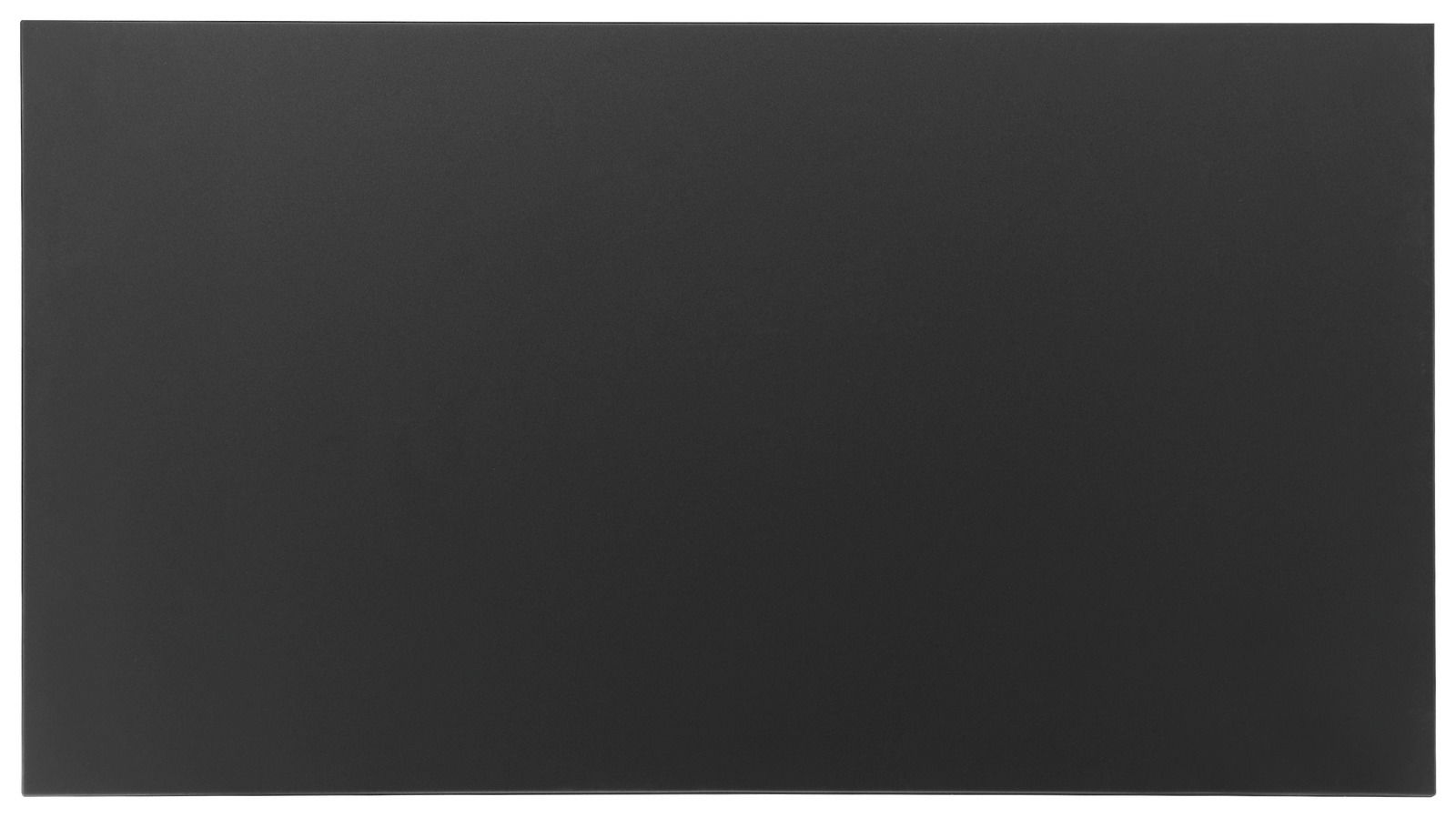 Schwarze Tischplatte aus der Vogelperspektive