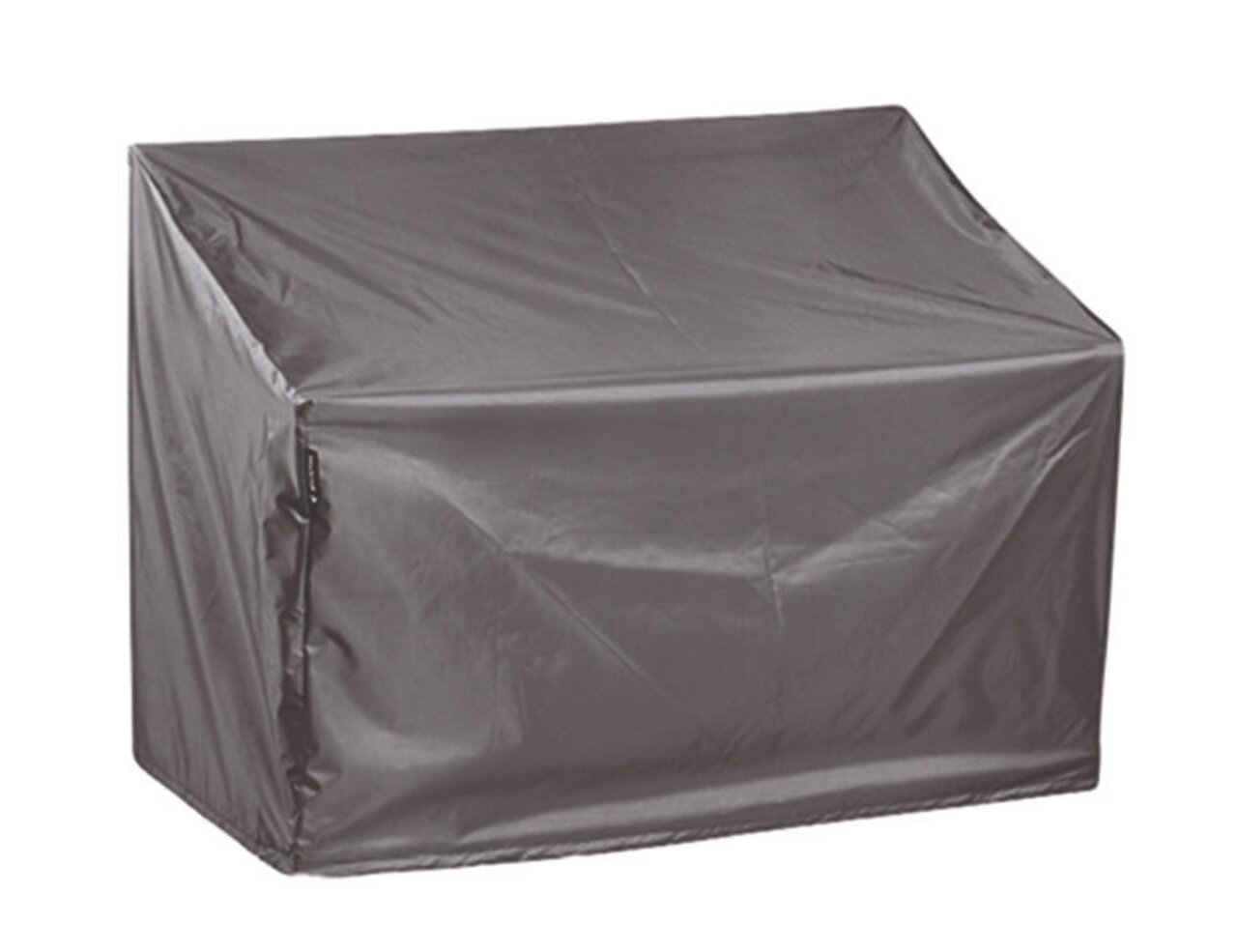 Graue Bankhülle in schräger Perspektive von vorne