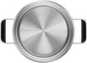 Topf aus Edelstahl, Draufsicht mit zwei Griffen