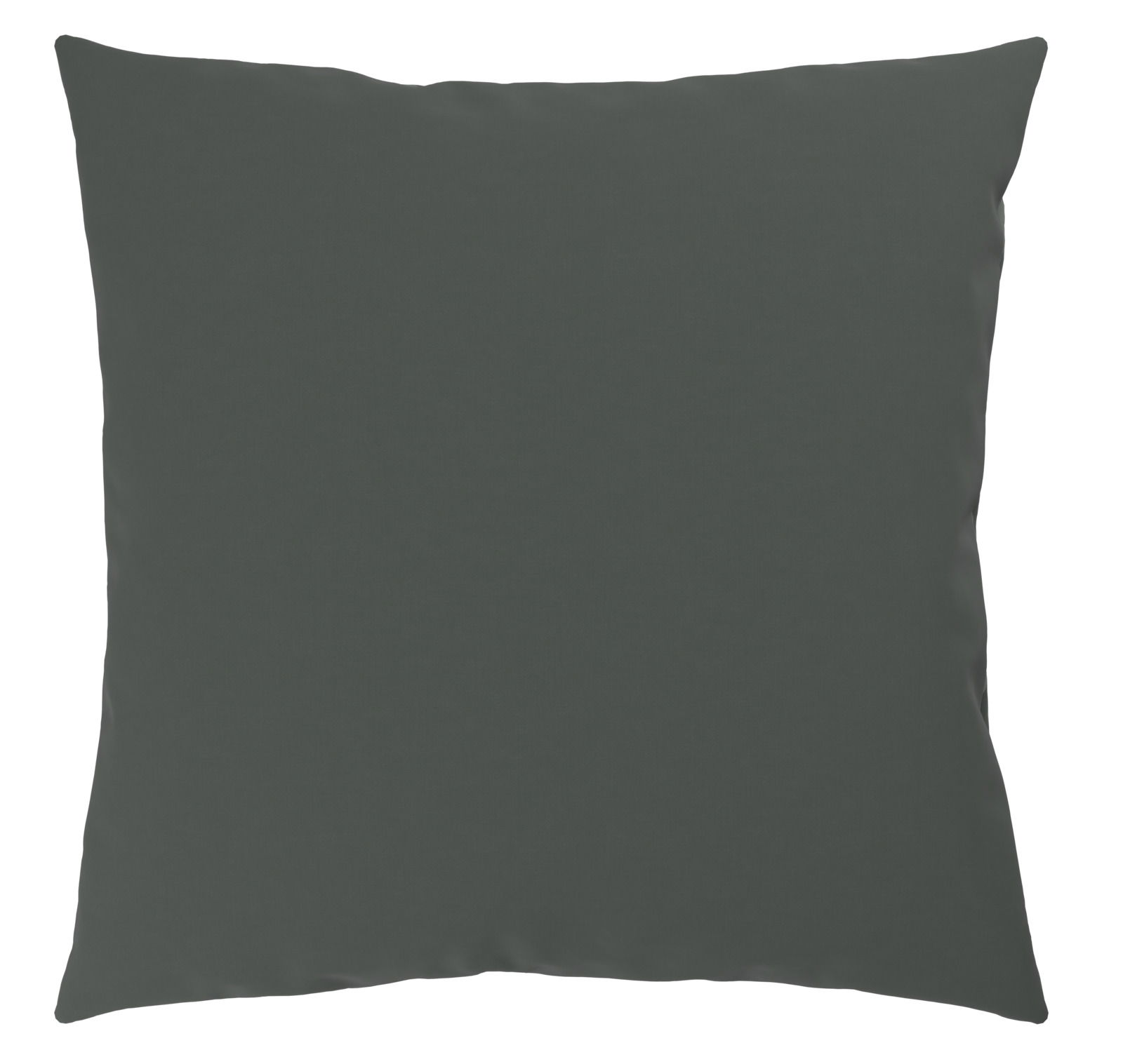 Dunkelgraues Kissen in Frontalansicht
