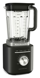 Standmixer in mattem Schwarz mit 2,1-Liter-Behälter, seitliche Perspektive