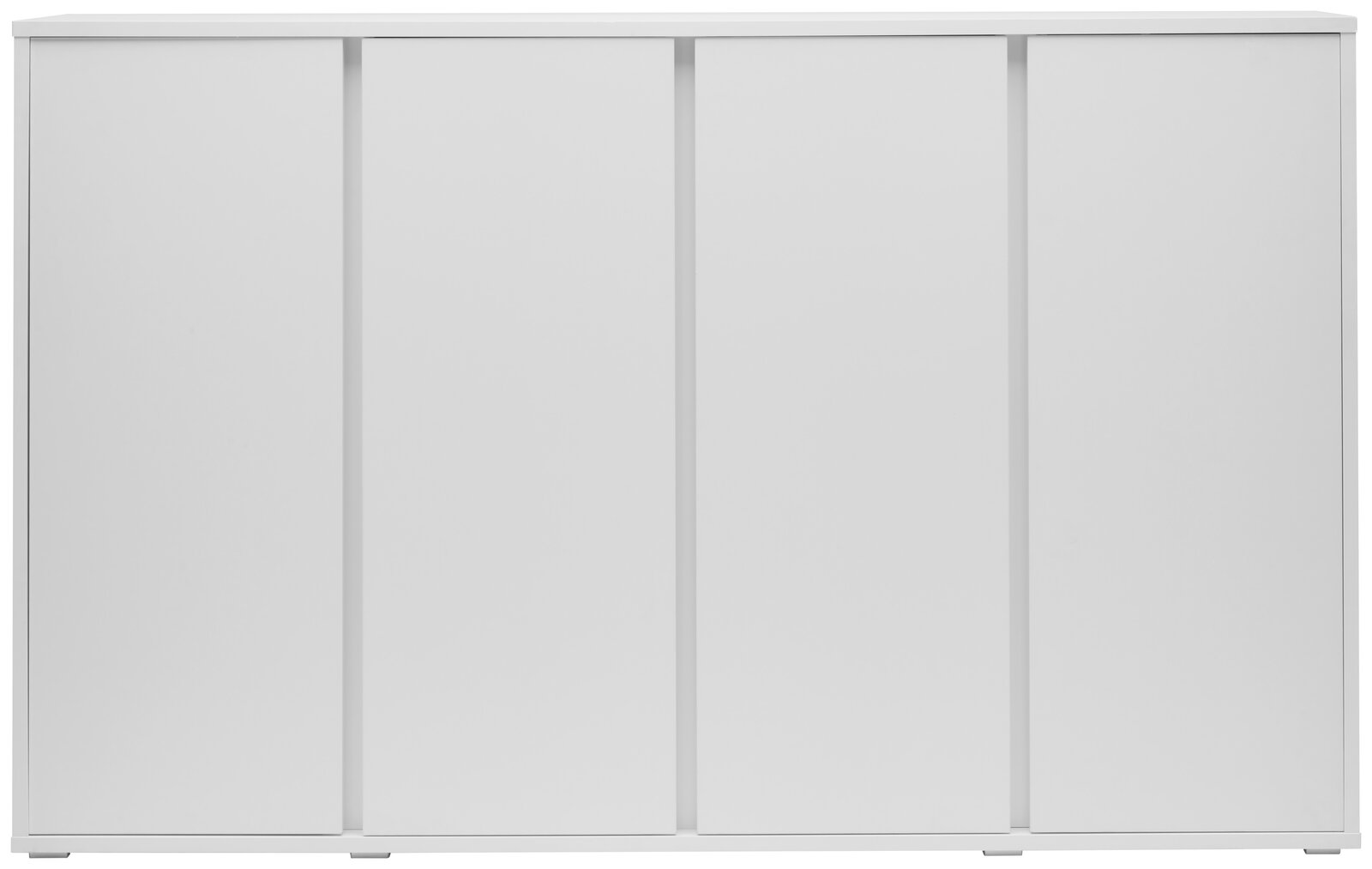 Weißer Schuhschrank mit vier Türen, Frontalansicht