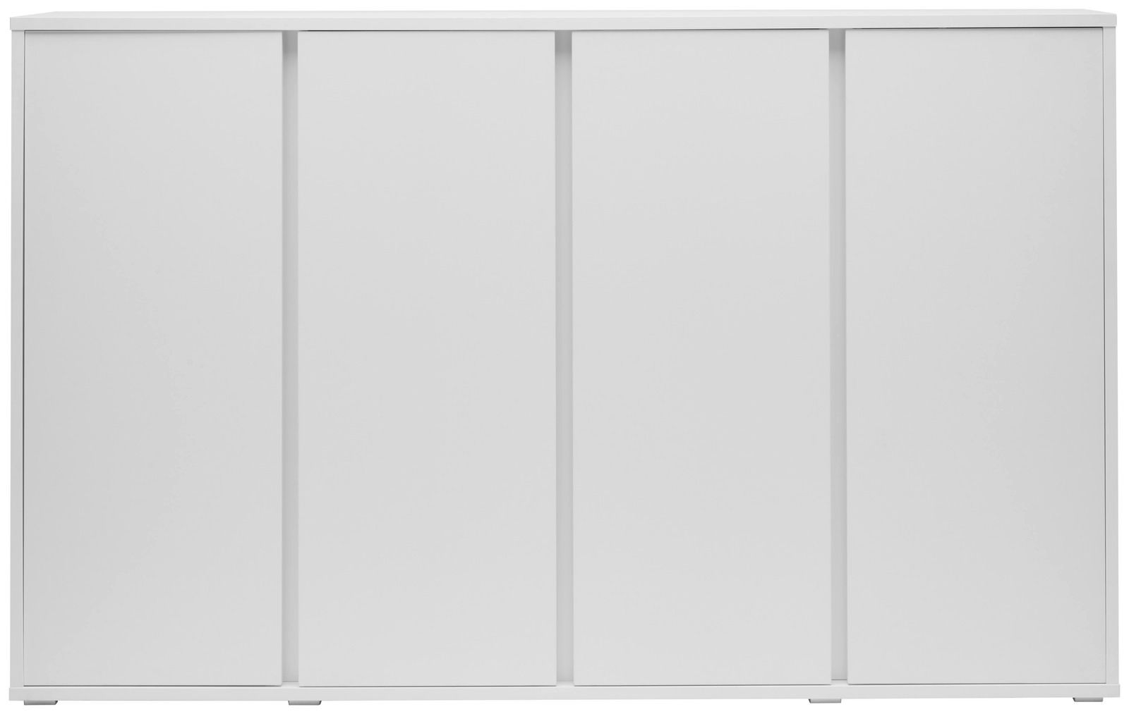 Weißer Schuhschrank mit vier Türen, Frontalansicht