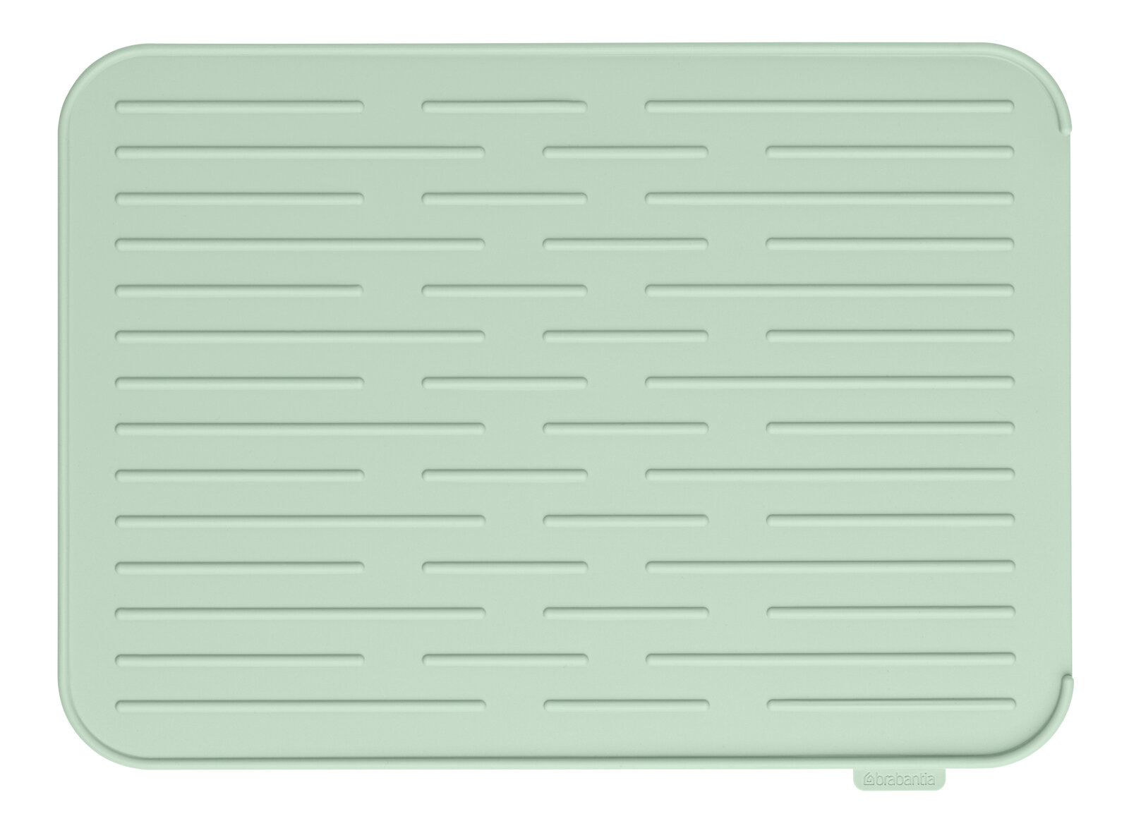 Brabantia Abtropfmatte SINKSIDE Grüne Silikon Abtropfmatte mit Rillenmuster, Draufsicht