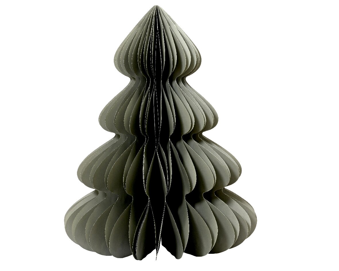 Papierbaum aus FSC-zertifiziertem Papier, seitliche Perspektive