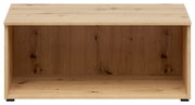 Regalaufsatz aus Holz in Frontansicht mit natürlicher Holzmaserung