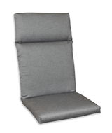 Graue Hochlehnerauflage in seitlicher Perspektive