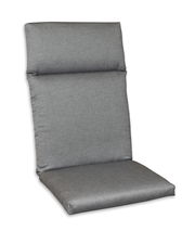 Graue Hochlehnerauflage in seitlicher Perspektive