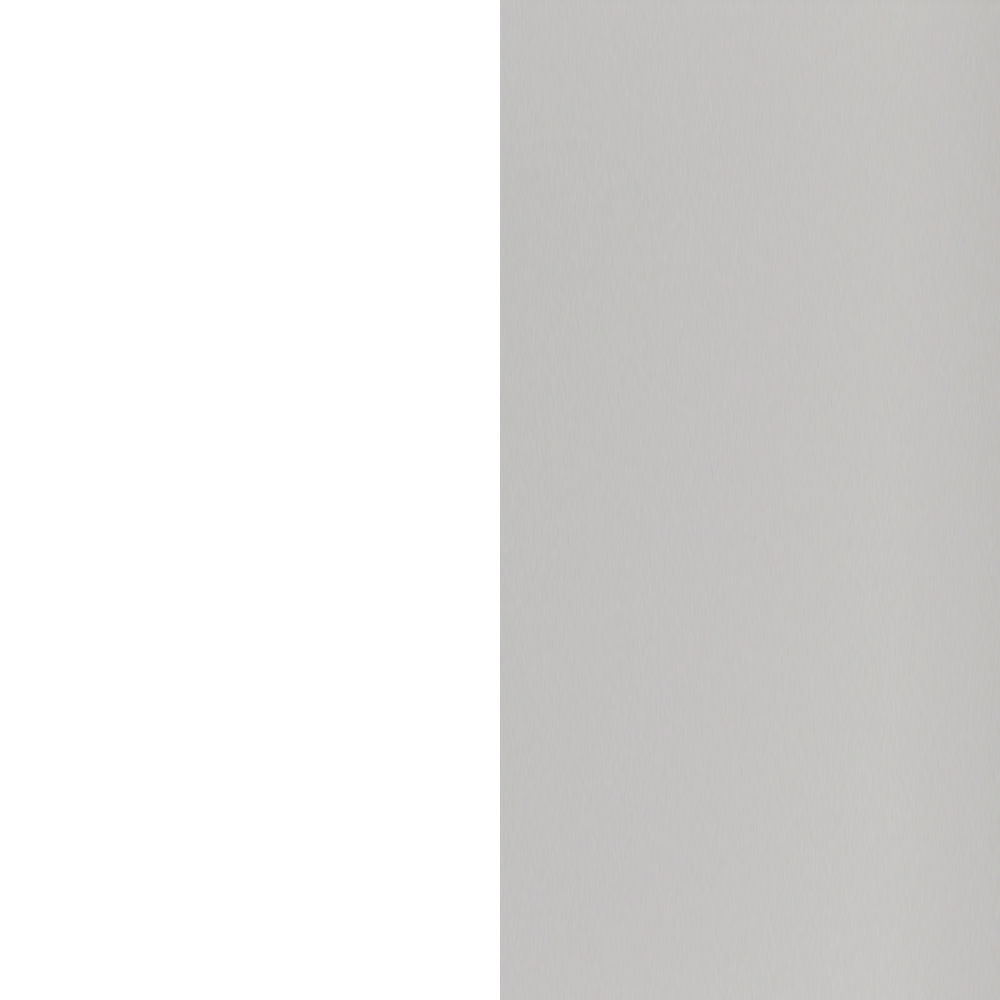 Nahaufnahme einer zweifarbigen Oberfläche in Weiß und Grau, vertikale Teilung.