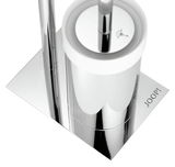 WC-Bürstenkombination Chromeli von oben fotografiert, mit glänzender Chromoberfläche und JOOP!-Logo.