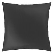 Schwarzer Kissenbezug in quadratischer Form, Frontalansicht