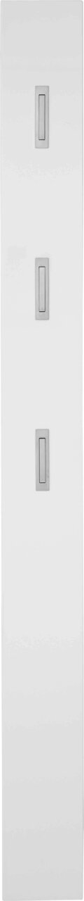 XORA Garderobenpaneel AVILA Weißes Garderobenpaneel mit drei Haken, frontale Ansicht