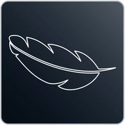 Symbol einer Feder, das Leichtigkeit und Effizienz des Bodenstaubsaugers Expert 6.60 E aus der Vogelperspektive darstellt.