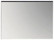 Moderner rechteckiger Spiegel mit schwarzem Rahmen, Frontalansicht