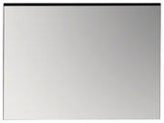 Moderner rechteckiger Spiegel mit schwarzem Rahmen, Frontalansicht