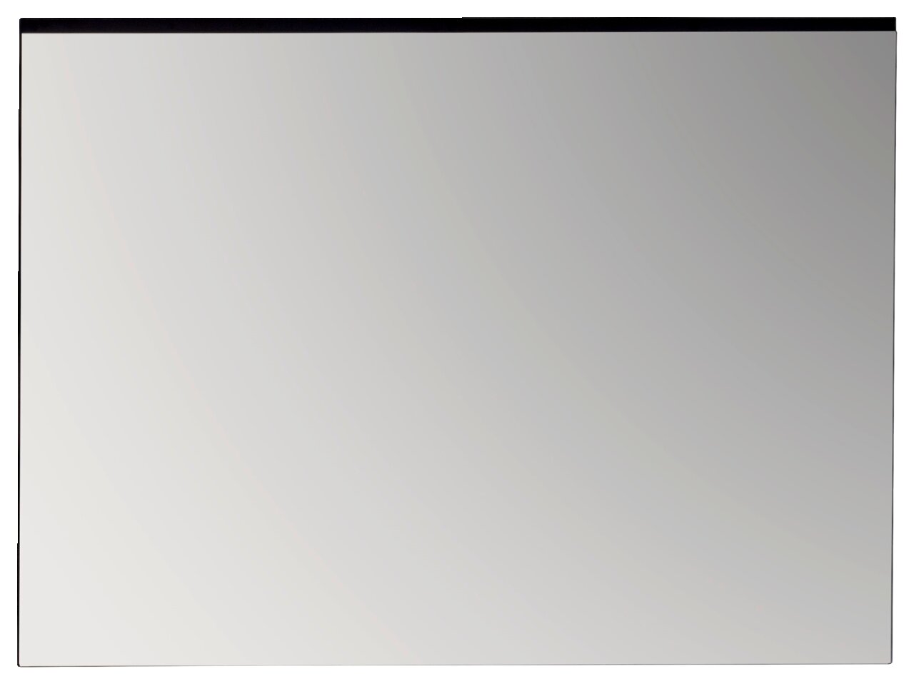 Moderner rechteckiger Spiegel mit schwarzem Rahmen, Frontalansicht