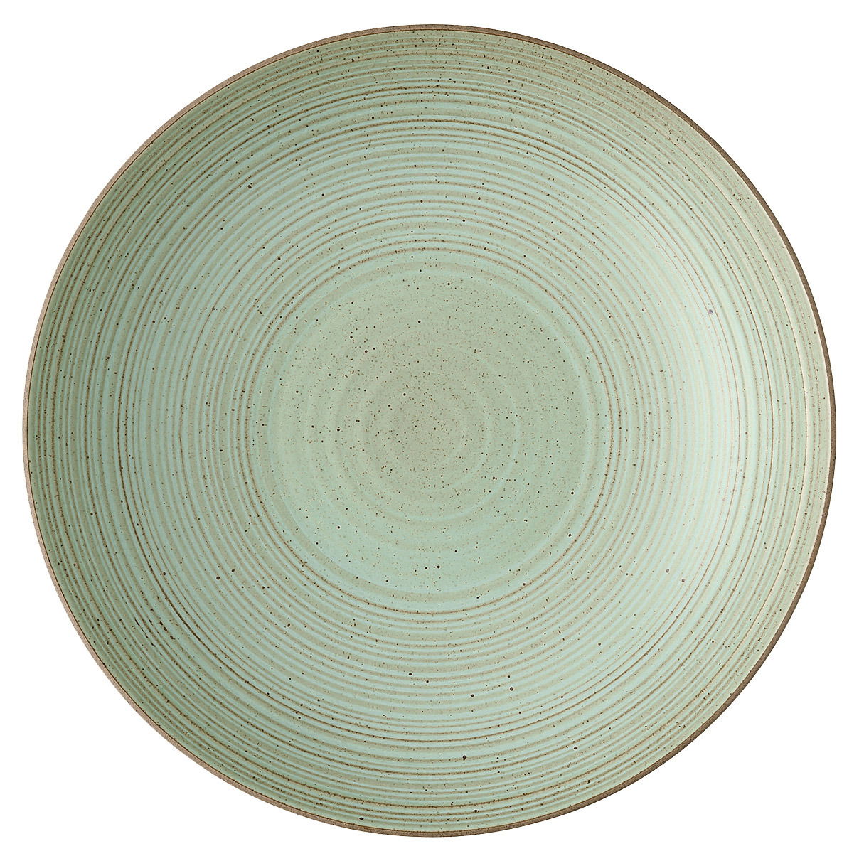 Thomas Suppenteller NATURE Grüner, tief strukturierter Teller mit konzentrischen Kreisen, Draufsicht