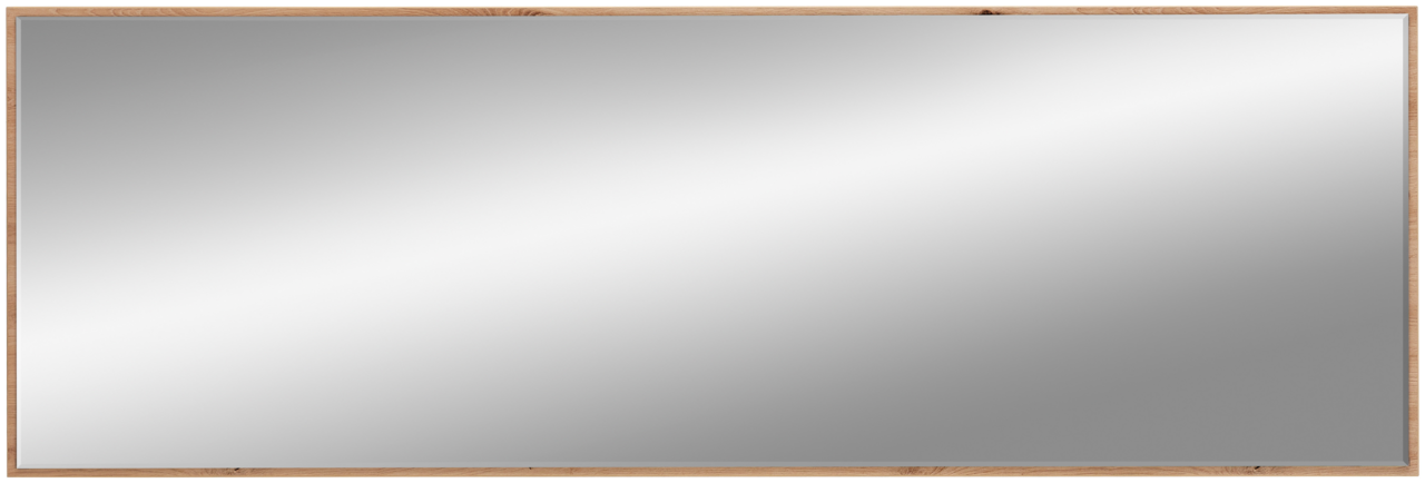 Rechteckiger Spiegel mit Holzrahmen, Frontalansicht