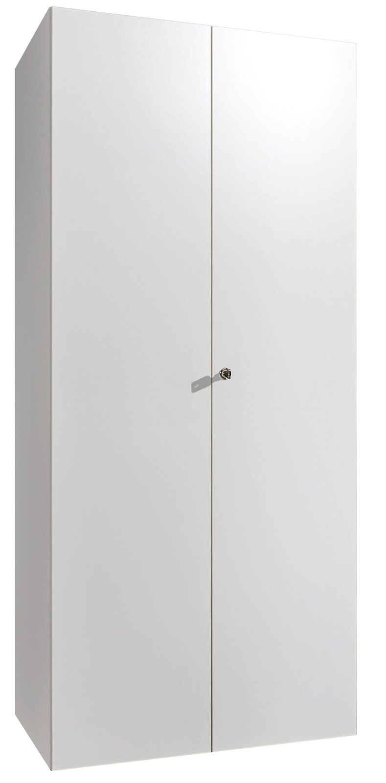 XORA Mehrzweckschrank mit Schloss MULTIRAUMKONZEPT Weißer Mehrzweckschrank mit Schloss, Frontalansicht