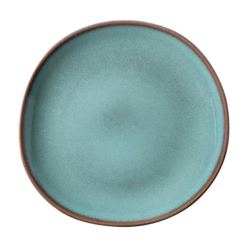 Frühstücksteller Lave 23,5cm in Türkis, Draufsicht