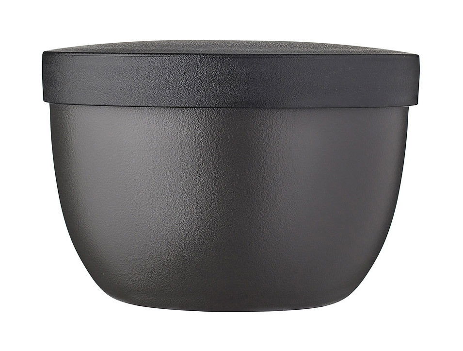 Schwarzer Snackpot Mepal Ellipse, seitliche Ansicht