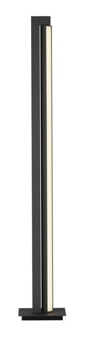 Moderne Stehleuchte PURE-LINES von Paul Neuhaus in schwarzem Design, seitliche Perspektive