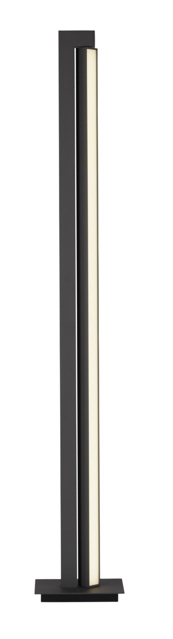 Moderne Stehleuchte PURE-LINES von Paul Neuhaus in schwarzem Design, seitliche Perspektive