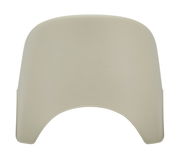 Rückansicht einer beigen Stapelsessel-Rückenlehne