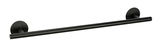 Schwarze Badetuchstange Uno, 60 cm lang, seitliche Perspektive