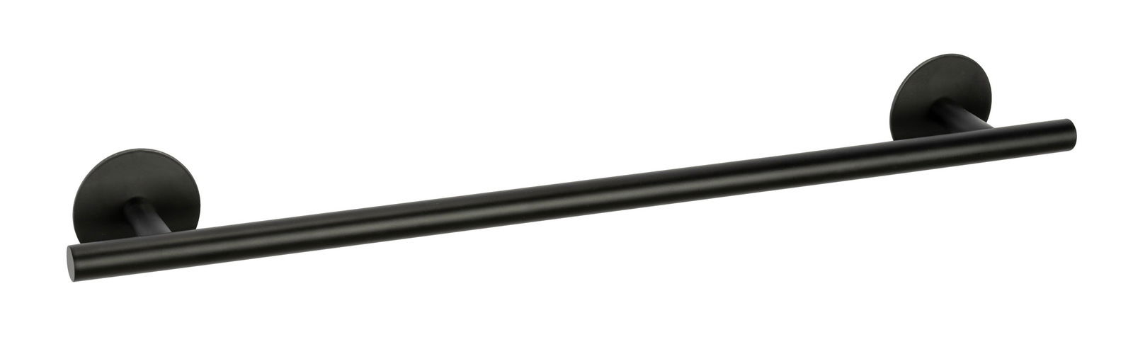 Schöner Wohnen Badetuchstange UNO Schwarze Badetuchstange Uno, 60 cm lang, seitliche Perspektive