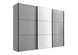 Moderner Schwebetürenschrank mit Spiegel in Frontansicht