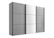 Moderner Schwebetürenschrank mit Spiegel in Frontansicht