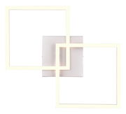 Moderne Deckenleuchte Trail mit zwei überlappenden quadratischen Rahmen, Ansicht von vorne.