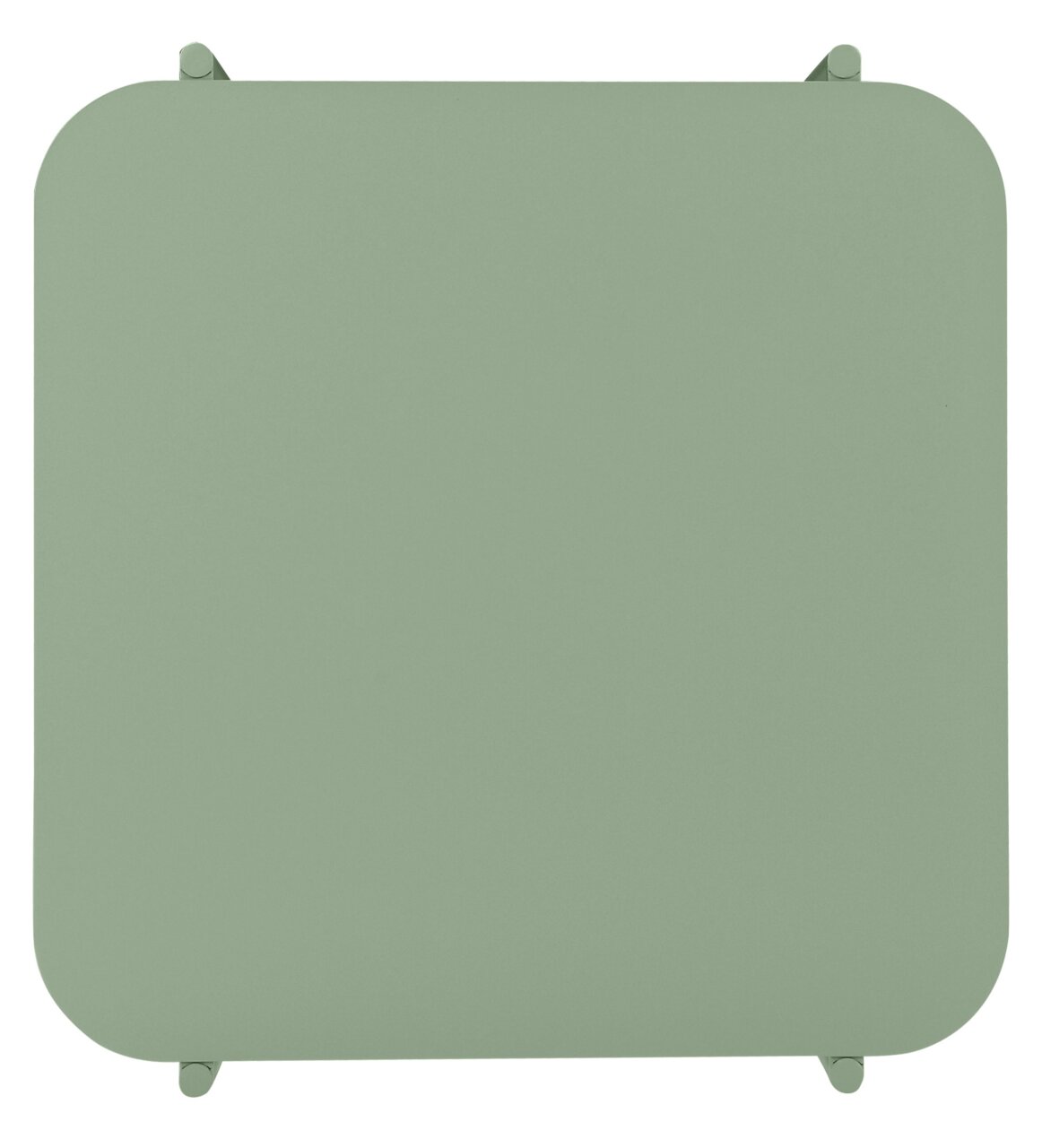 Grüner quadratischer Beistelltisch von oben betrachtet