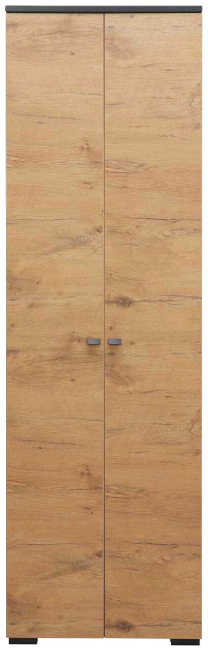 Garderobenschrank aus Holz mit zwei Türen, Frontalansicht