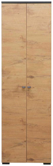 Garderobenschrank aus Holz mit zwei Türen, Frontalansicht