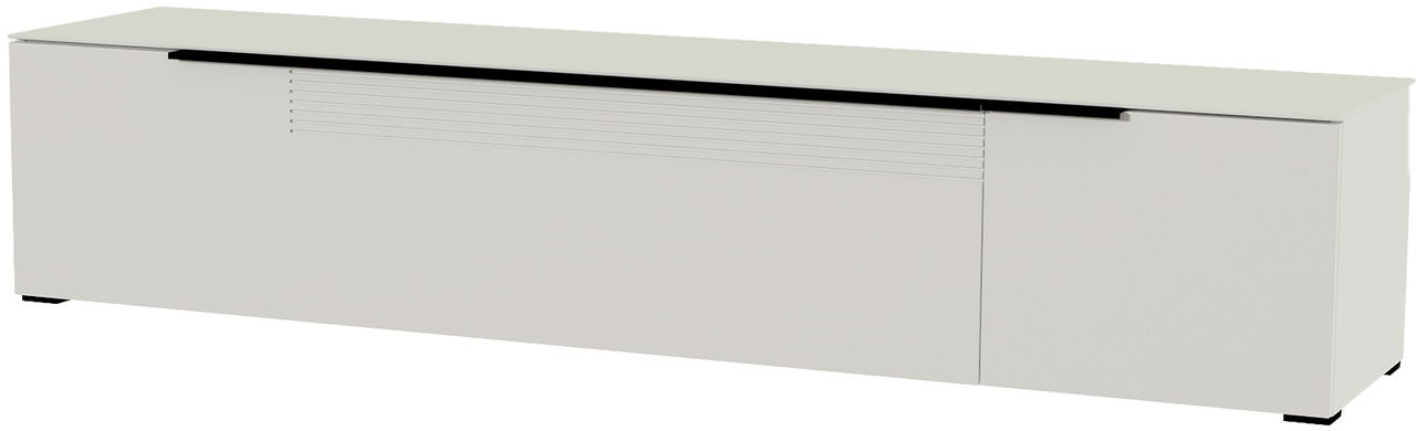 XL TV-Lowboard in weißer Farbe, seitliche Perspektive