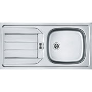 Edelstahlspüle mit Abtropffläche, Draufsicht