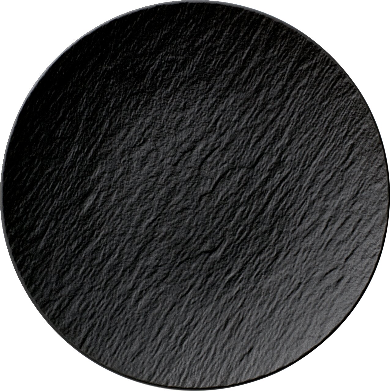 Villeroy & Boch Speiseteller MANUFACTURE ROCK Schwarzer Gourmetteller mit strukturierter Oberfläche, Draufsicht