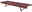 Rote Sonnenliege aus Metall mit flachem Design, seitliche Perspektive