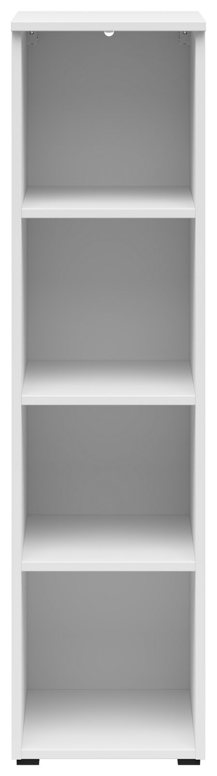 Carryhome Regal MULTISTAURAUM Weißes Regal mit vier offenen Fächern, frontale Ansicht