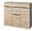 Voleo XL-Highboard DETROIT XL-Highboard aus Holz mit drei Schubladen und zwei Türen, Frontansicht
