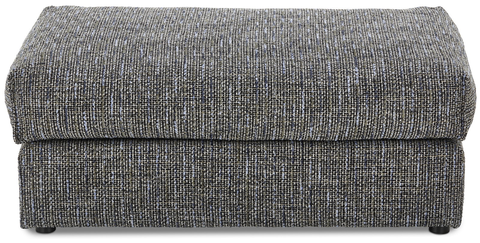 Grauer Hocker mit strukturierter Oberfläche, Vorderansicht