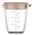 Mepal Messbecher CHEF IT Glas-Messbecher mit 500 ml Fassungsvermögen, seitliche Skala in ml und oz, beige Deckel, Frontalansicht