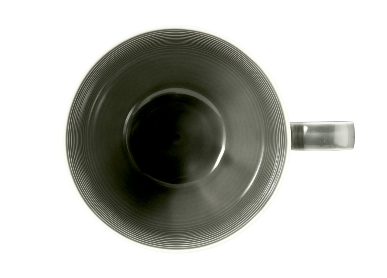 Koffiekopje voor melk 0,35 l met rand, bovenaanzicht