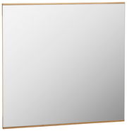 Rechteckiger Wandspiegel mit schmalem Holzrahmen, Frontalansicht