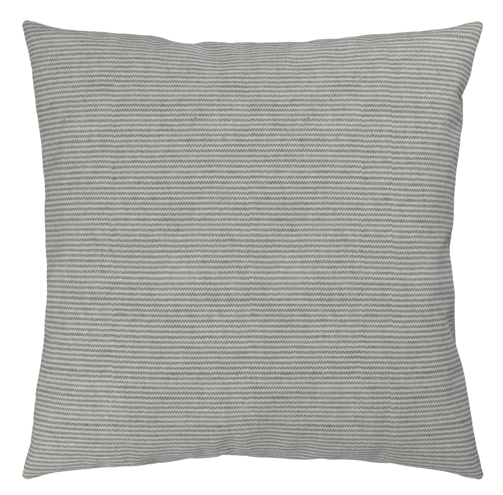 Kissenbezug mit grauem Streifenmuster, Vorderansicht